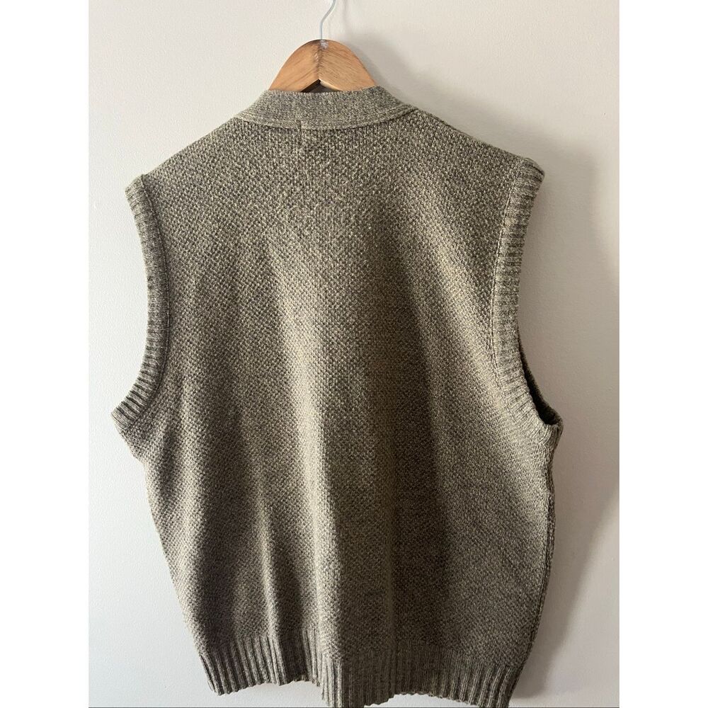 Vintage London Fog Sweater Vest XL Gray Knit Grandpa Core Academic old money - Picture 2 of 8